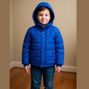Calvin Klein Jeans Boys' Eclipse Bubble Jacket Winter Puffer coat Blue Sz S